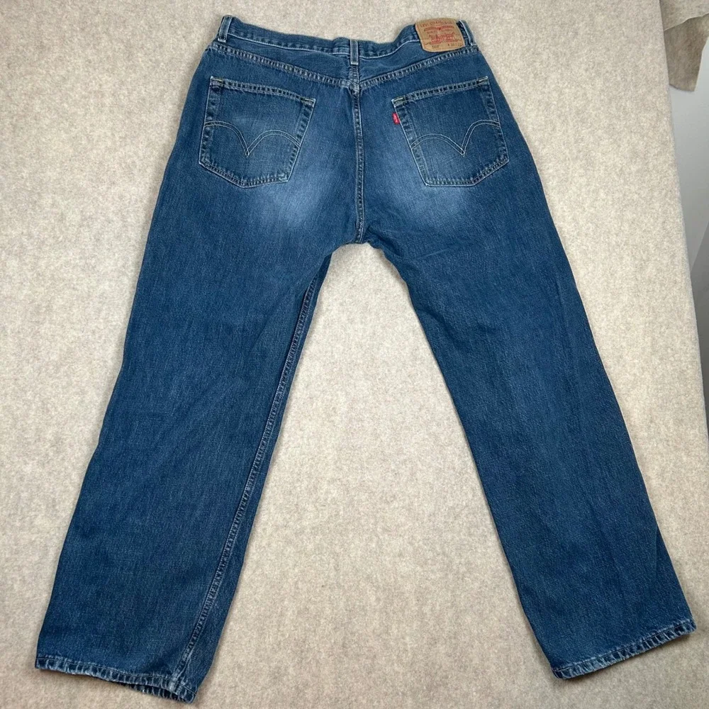 Levi's 569 Loose Straight Jeans Mens 36x32 Blue Denim Relaxed Fit 100%‎ Cotton